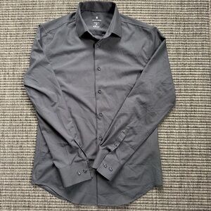 Brooklyn Brigade Gray Slim Fit Dress Shirt with Pointed Collar